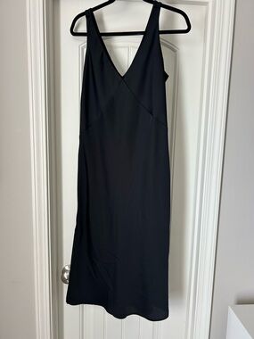 a new day Black V-Neck Midi Slip Dress